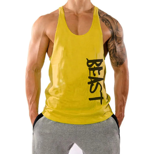 New Arrivals Bodybuilding stringer man clothing Cotton Gym sleeveless shirt men Fitness Vest Singlet sportswear workout tanktop