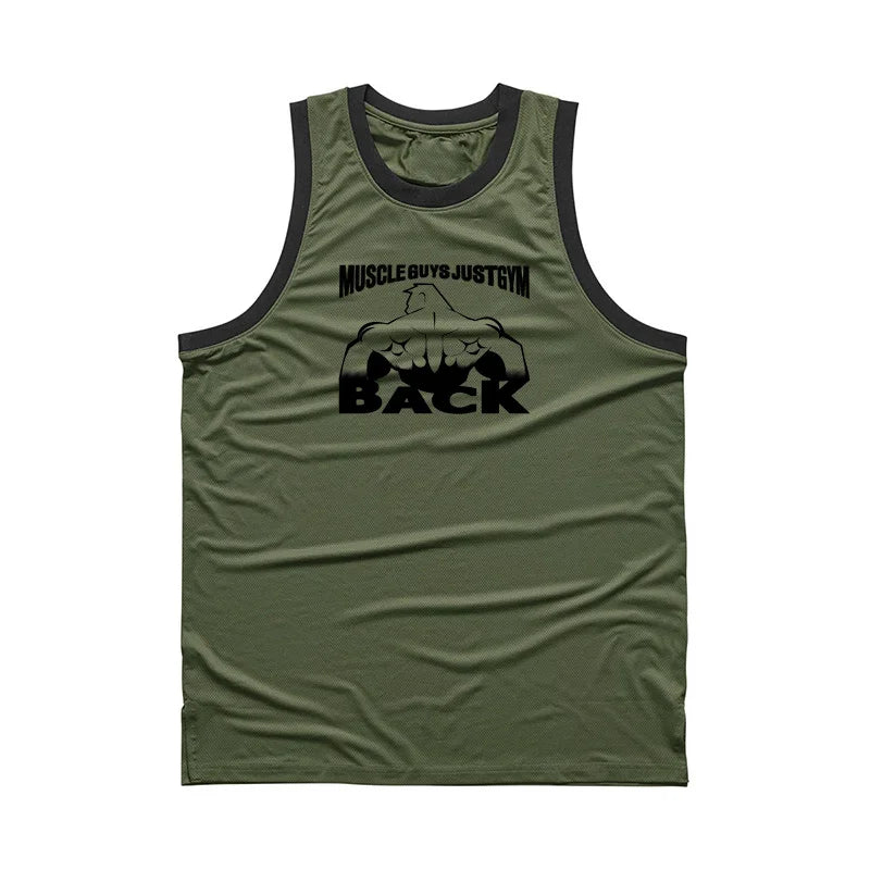 2022 Summer New Trend Basketball Sports Fitness Vest Workout TankTop Running Breathable Fashion Tops Printed Undershirt 4 Colors