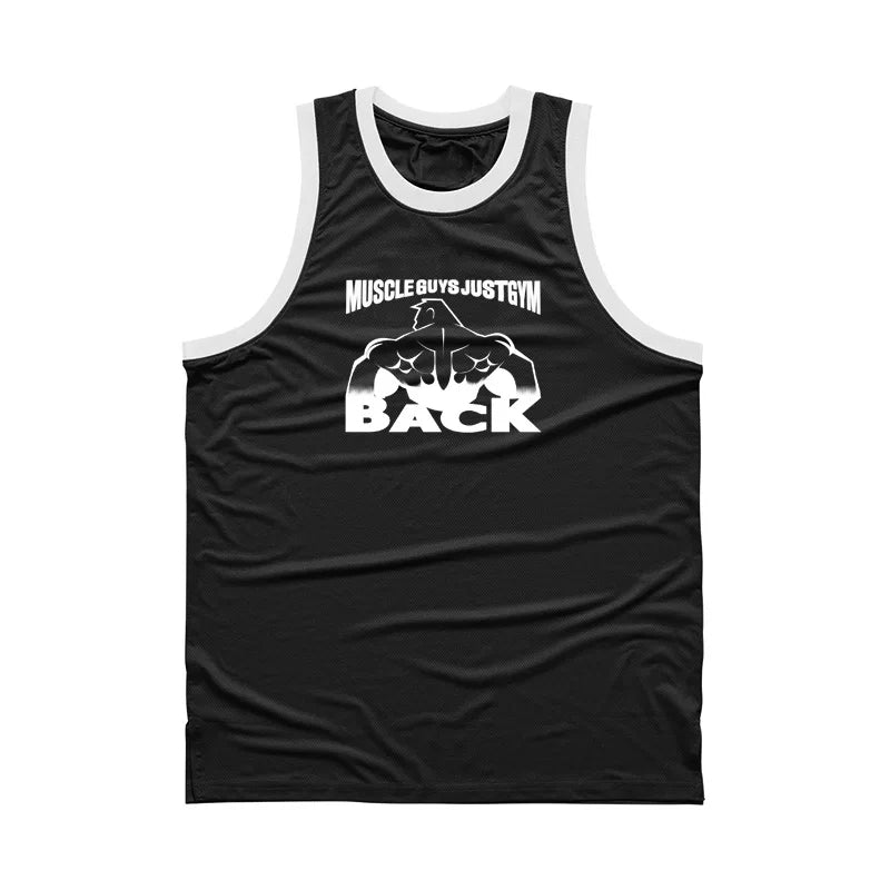 2022 Summer New Trend Basketball Sports Fitness Vest Workout TankTop Running Breathable Fashion Tops Printed Undershirt 4 Colors