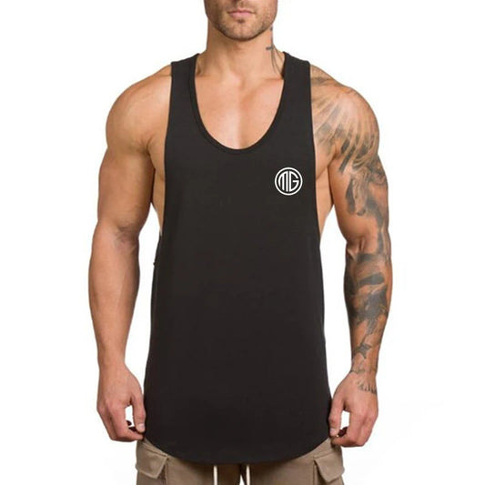 Muscleguys Brand mens stringer tank tops fitness singlets canotte bodybuilding shirt gyms Clothing for man tanktop hombre