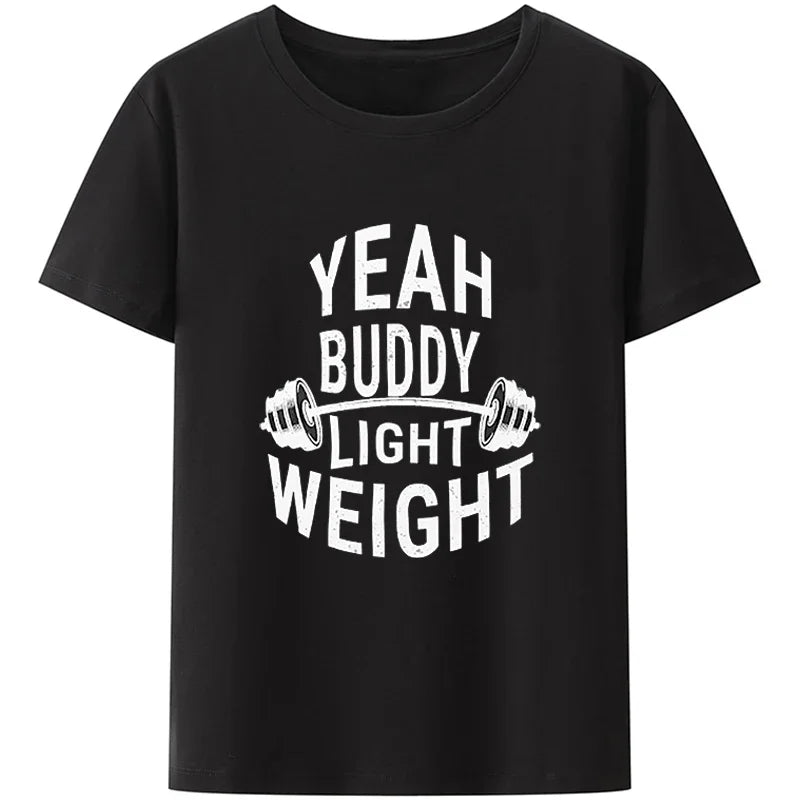 Ronnie Coleman Modal Tee Yeah Buddy Lightweigh GYM Muscle Training Graphic T Shirt Men Short-sleev Cotton Breathable Tee Tops