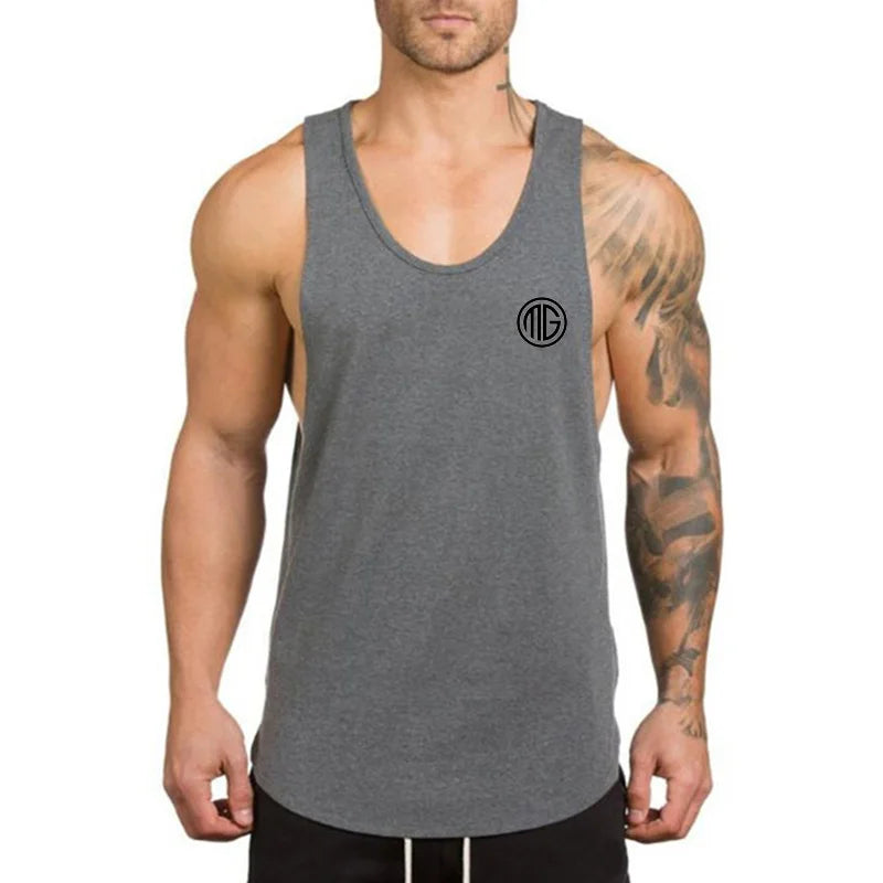 Muscleguys Brand mens stringer tank tops fitness singlets canotte bodybuilding shirt gyms Clothing for man tanktop hombre